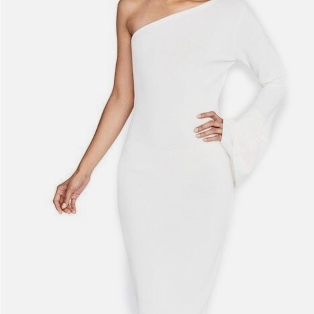 Rachel Rachel Roy White One-Shoulder Sheath Dress – Women’s 0X Plus NWT $139